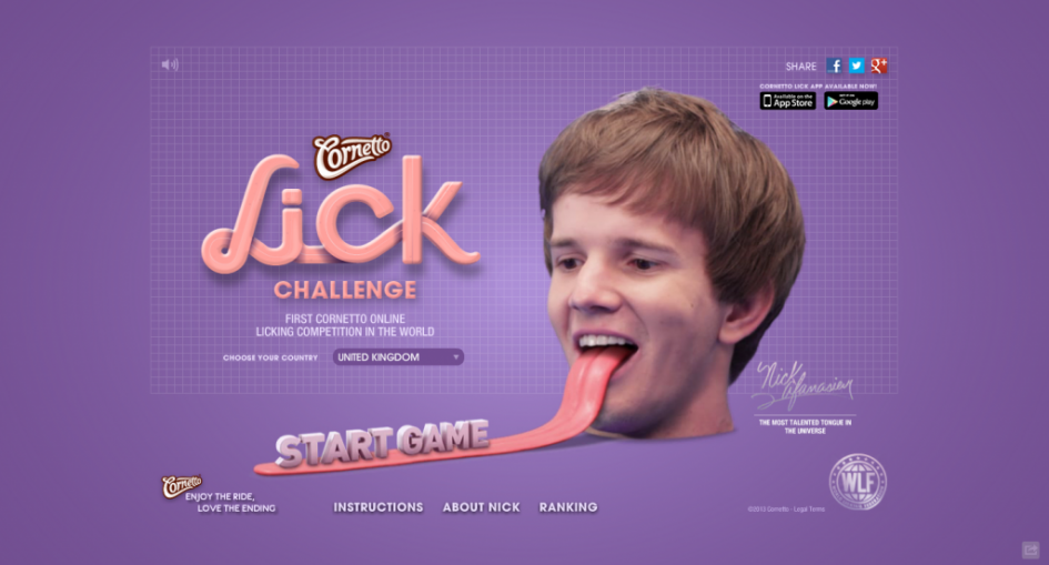 Le jeu "Lick Challenge" avec Nick Afasaniev