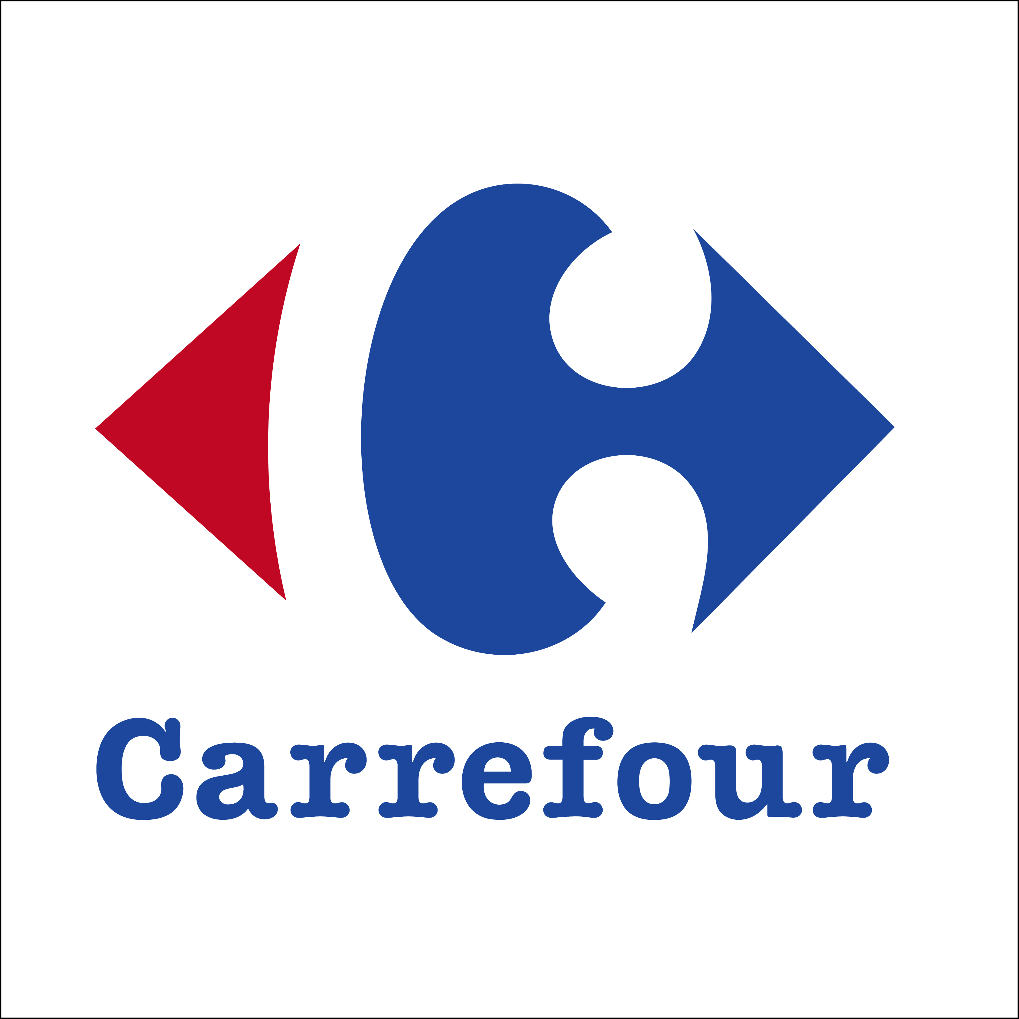 Le célèbre logo Carrefour