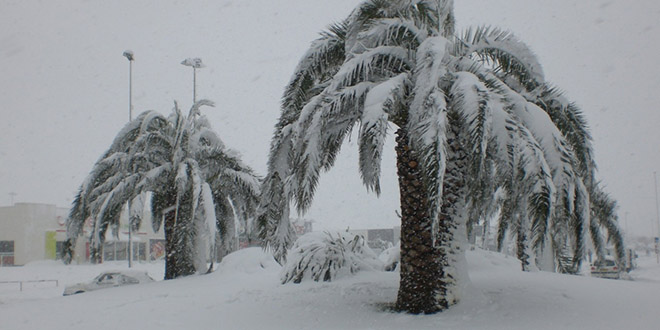 neige egypte moyen orient température basses rare météo 