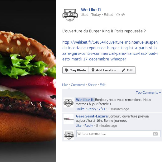 burger king ouverture officielle lundi 15 decembre