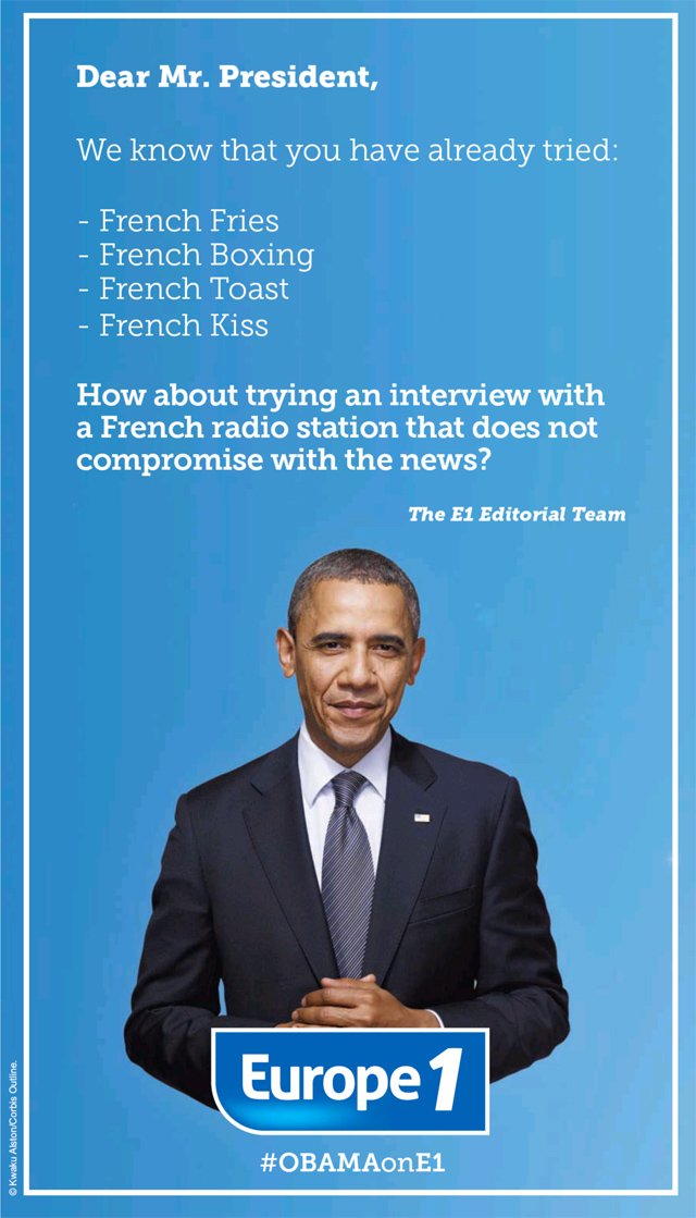 europe 1 fait une demande d'interview originale à Barack Obama washington post