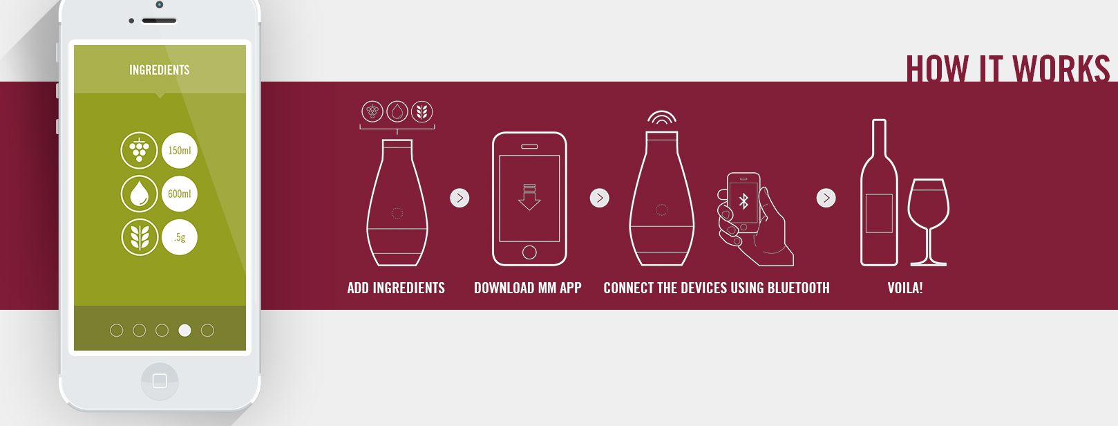 smartphone contrôlant la fabrication du vin