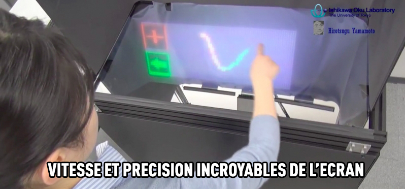 ecran holographique de la tablette tactile