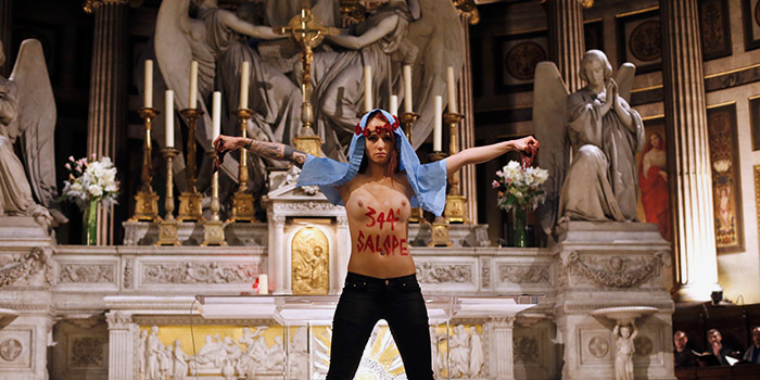 FRANCE-RELIGION-FEMEN-PROTEST-ABORTION