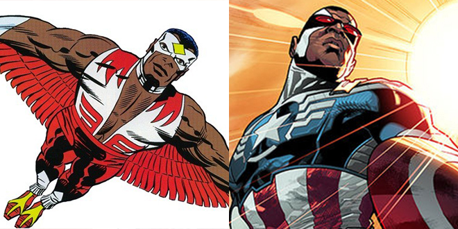 captain america vs faucon