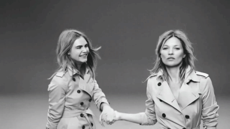 gif cara delevingne kate moss burberry