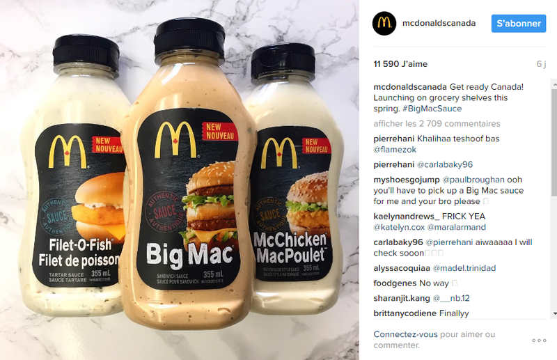 lancement Big mac sauce