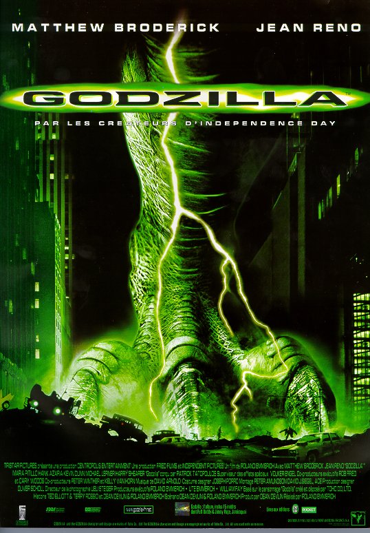 L'affiche Godzilla en 1998
