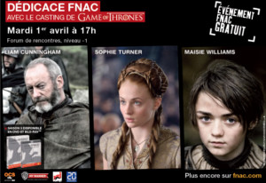 dedicace Fnac Game Of Thrones paris