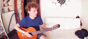 gif norman fait des videos gitarre