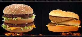 camera cachee fast food hamburgers realite avec pubs
