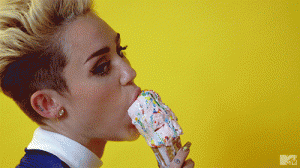 gif miley cyrus glace